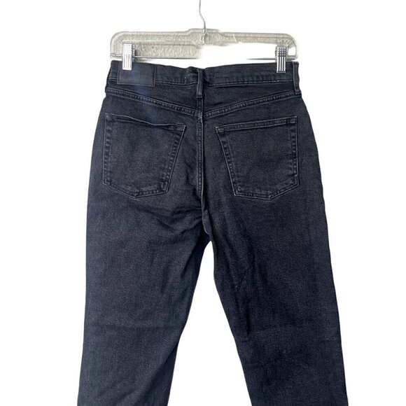 Everlane Black Jeans Sz 26 The Original Cheeky High Waisted Ankle Crop Straight - Picture 7 of 11